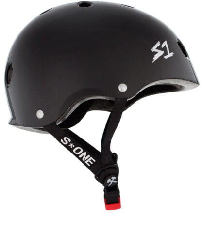 S1 Helmets black gloss skate helmet